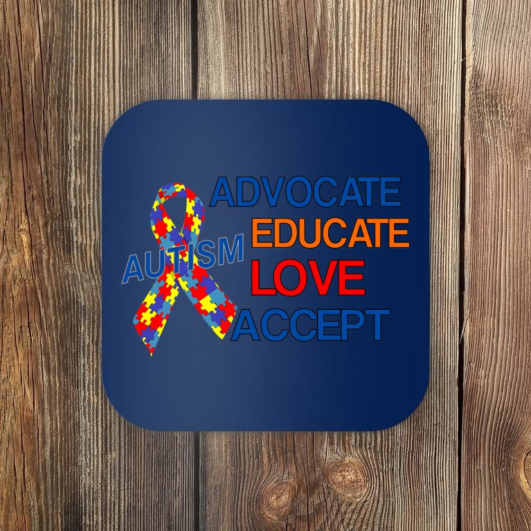 Autism Awareness Educate Coaster