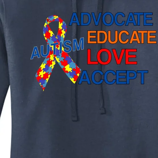 Autism Awareness Educate Women's Pullover Hoodie