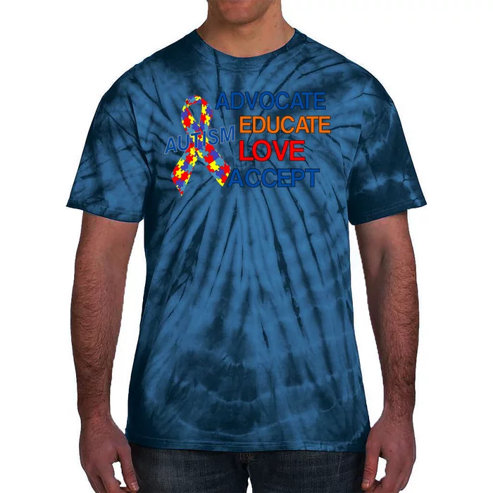 Autism Awareness Educate Tie-Dye T-Shirt