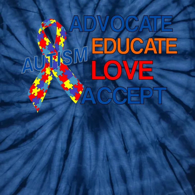 Autism Awareness Educate Tie-Dye T-Shirt