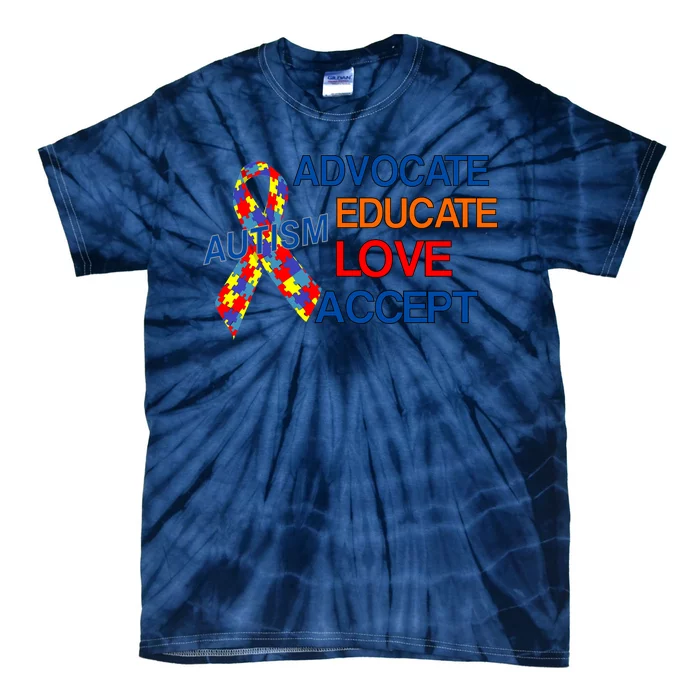 Autism Awareness Educate Tie-Dye T-Shirt