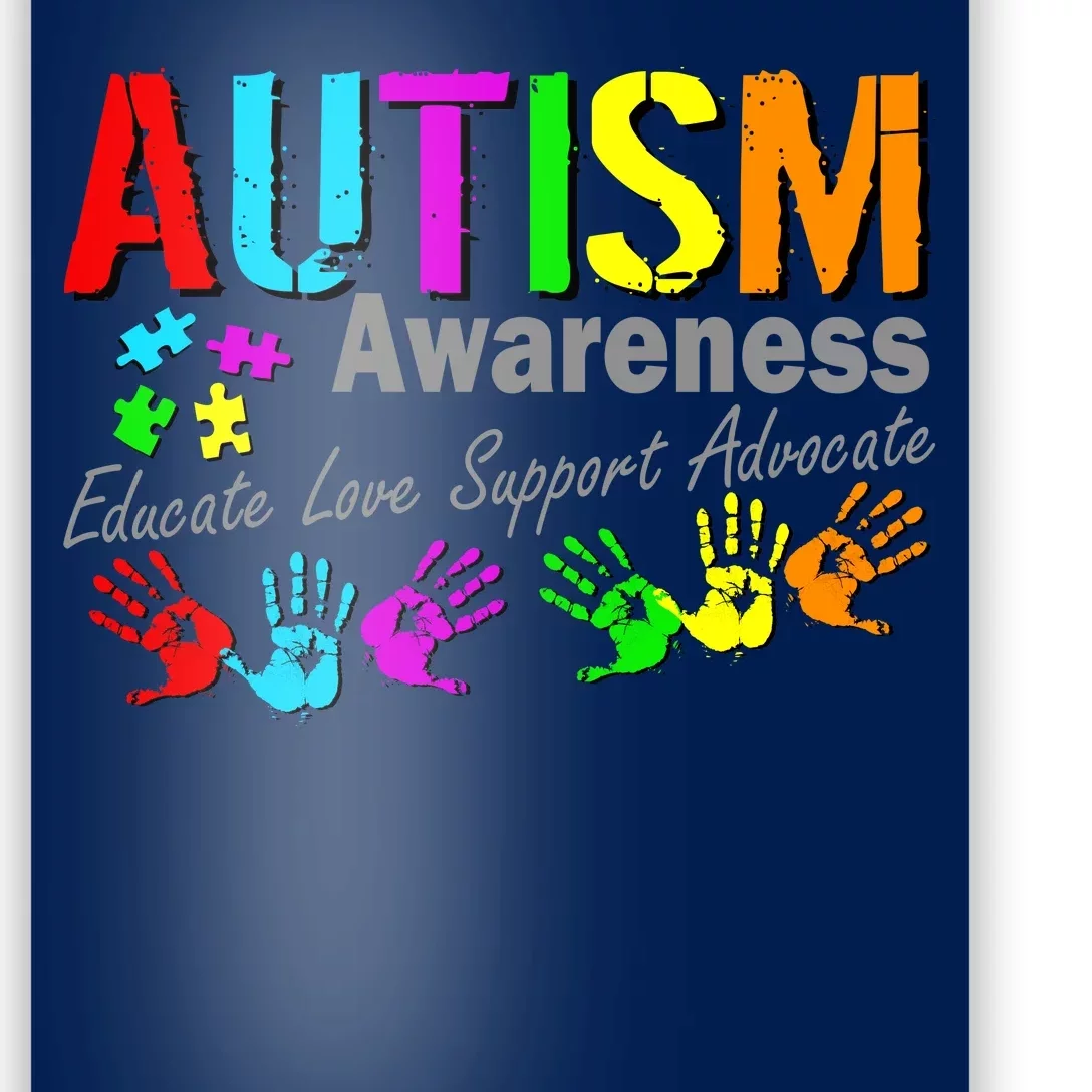 Autism Awareness Educate Love Support Advocate Poster