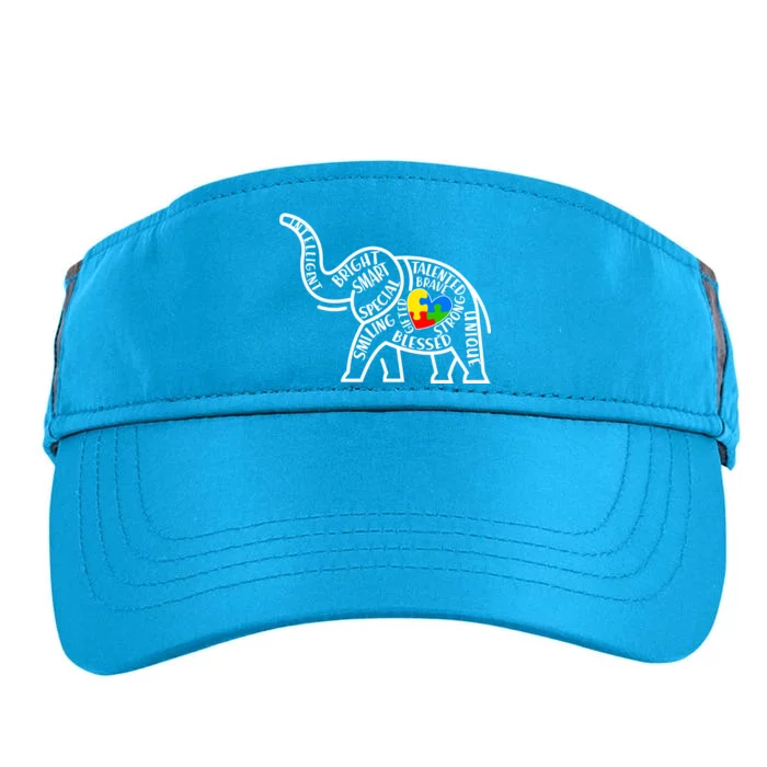 Autism Awareness Elephant Adult Drive Performance Visor