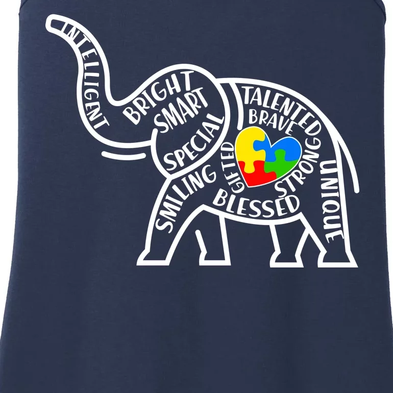 Autism Awareness Elephant Ladies Essential Tank