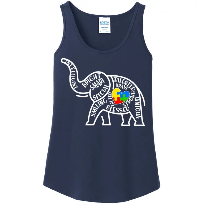 Autism Awareness Elephant Ladies Essential Tank