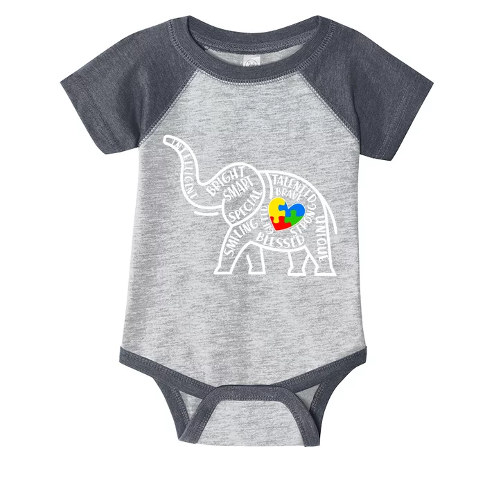 Autism Awareness Elephant Infant Baby Jersey Bodysuit