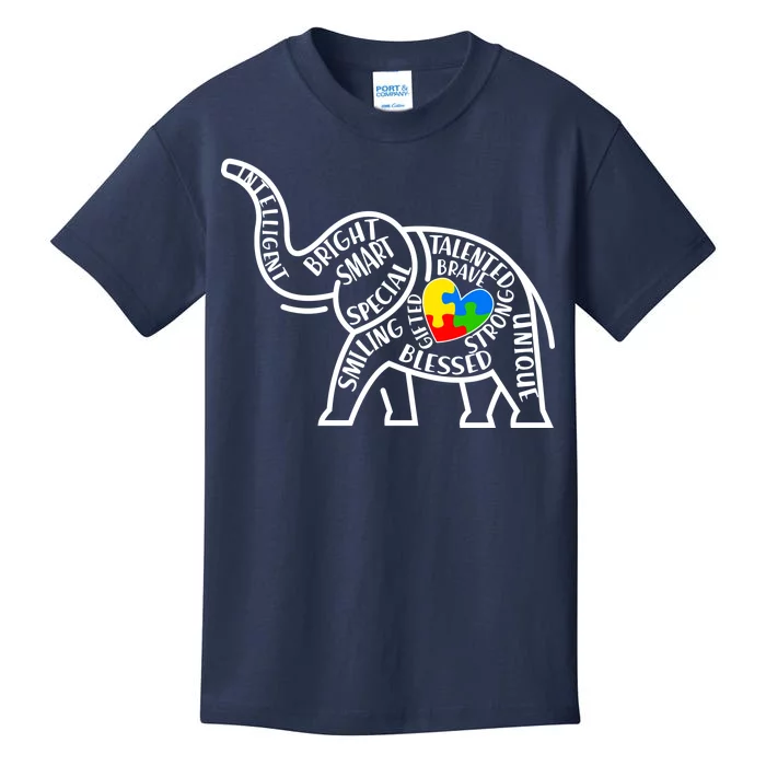 Autism Awareness Elephant Kids T-Shirt