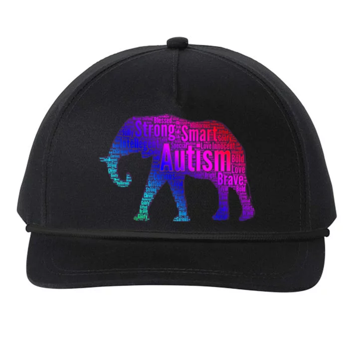 Autism Awareness Elephant Quotes Snapback Five-Panel Rope Hat