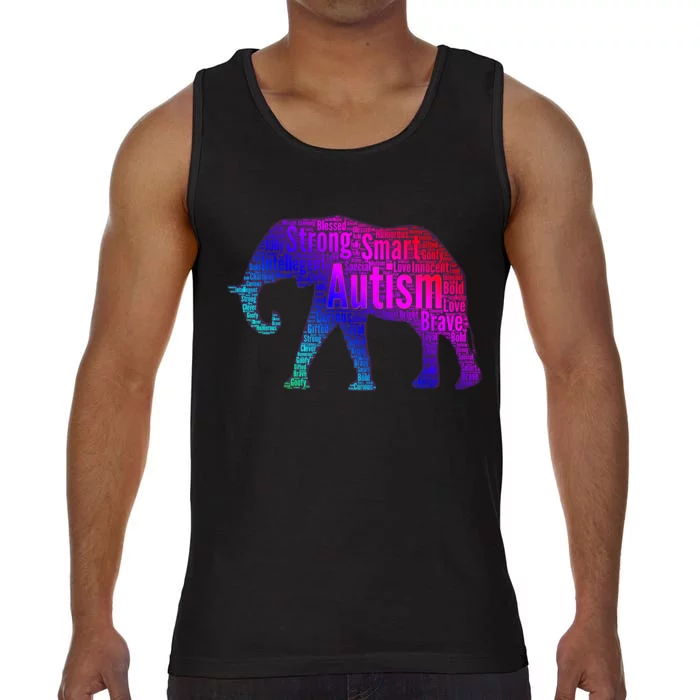 Autism Awareness Elephant Quotes Comfort Colors® Tank Top