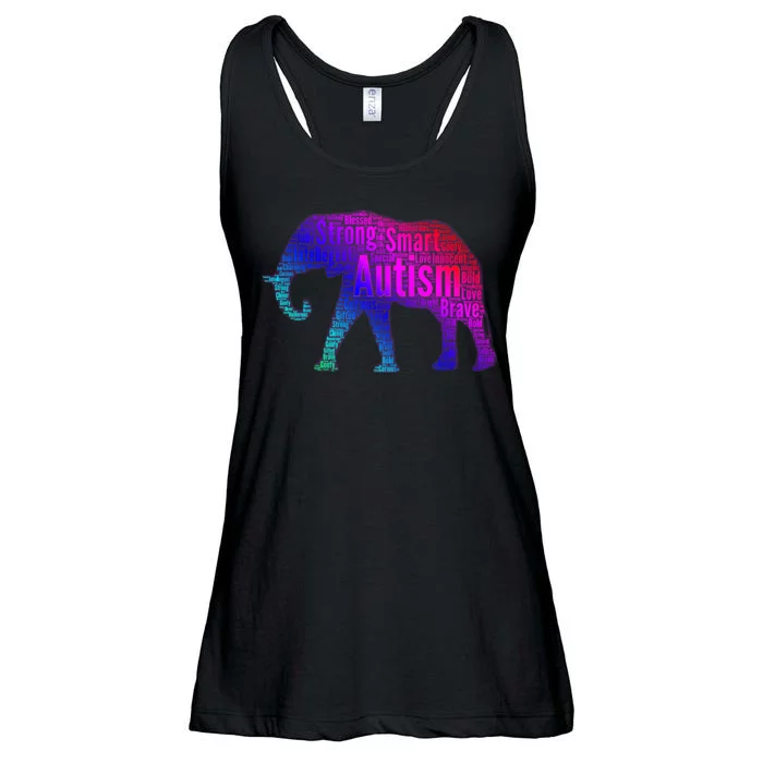 Autism Awareness Elephant Quotes Ladies Essential Flowy Tank