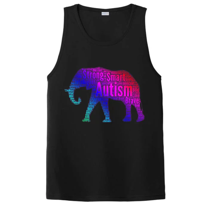 Autism Awareness Elephant Quotes Performance Tank