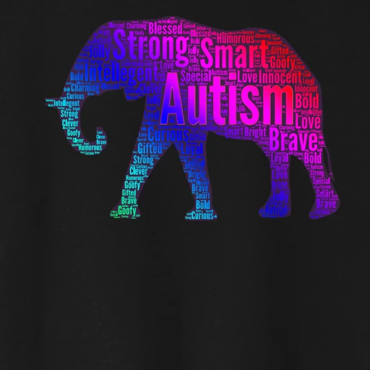 Autism Awareness Elephant Quotes Women's Crop Top Tee