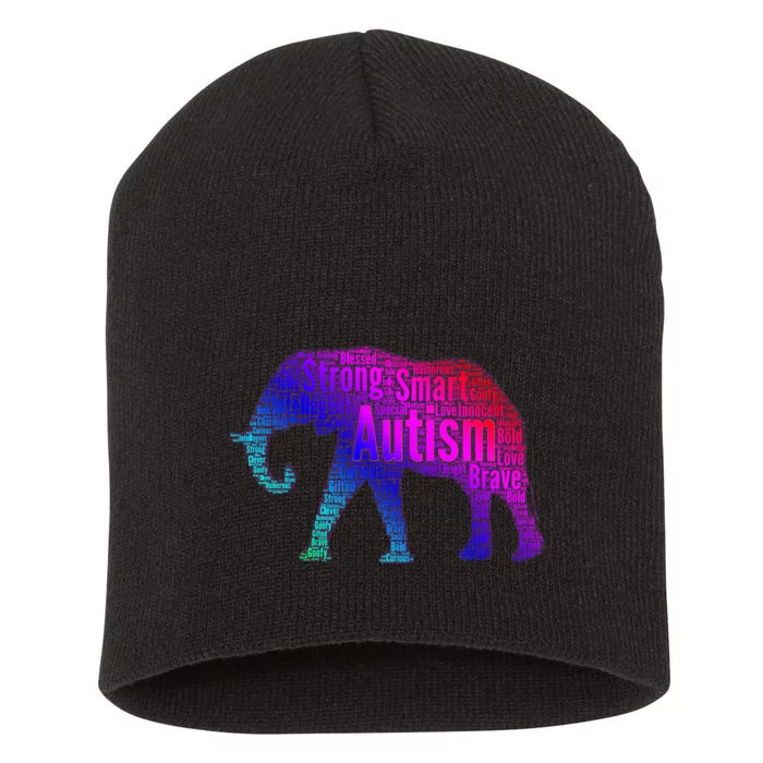 Autism Awareness Elephant Quotes Short Acrylic Beanie