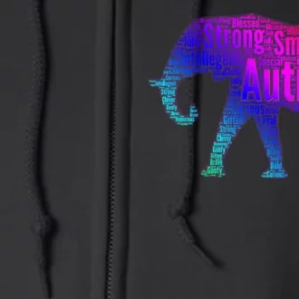 Autism Awareness Elephant Quotes Full Zip Hoodie