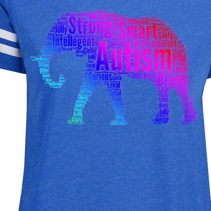 Autism Awareness Elephant Quotes Enza Ladies Jersey Football T-Shirt