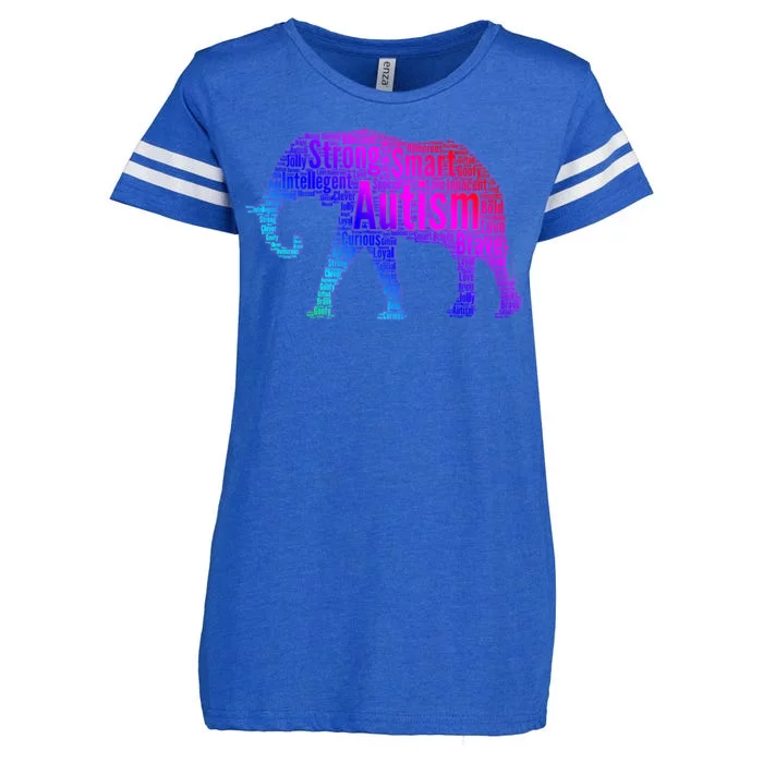 Autism Awareness Elephant Quotes Enza Ladies Jersey Football T-Shirt