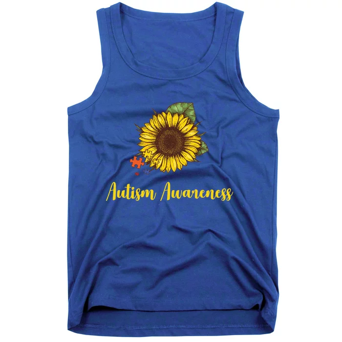 Autism Awareness Flower Puzzle Tank Top