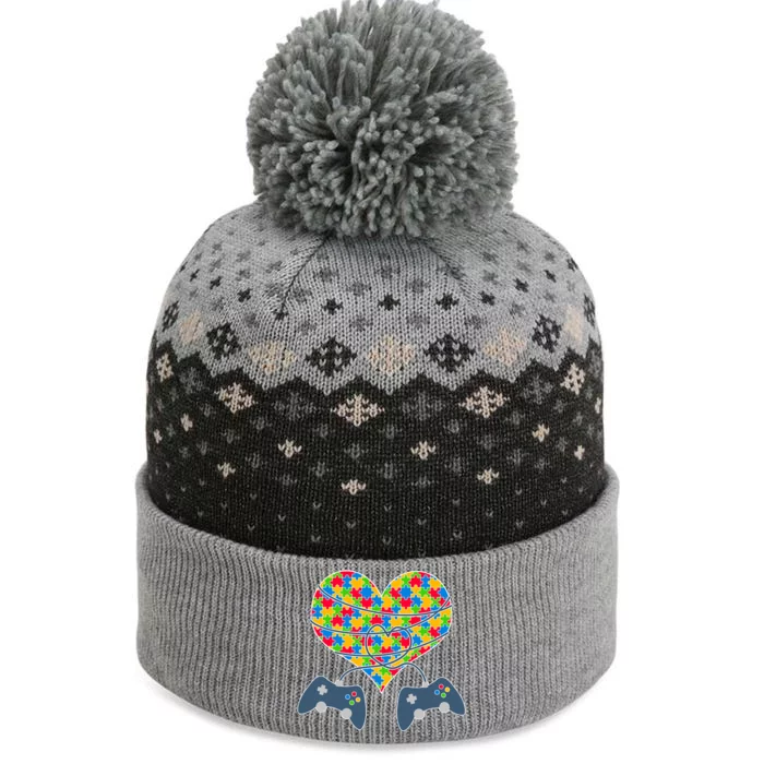 Autism Awareness Gamer Love The Baniff Cuffed Pom Beanie