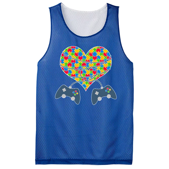 Autism Awareness Gamer Love Mesh Reversible Basketball Jersey Tank