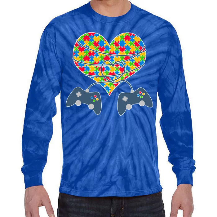 Autism Awareness Gamer Love Tie-Dye Long Sleeve Shirt