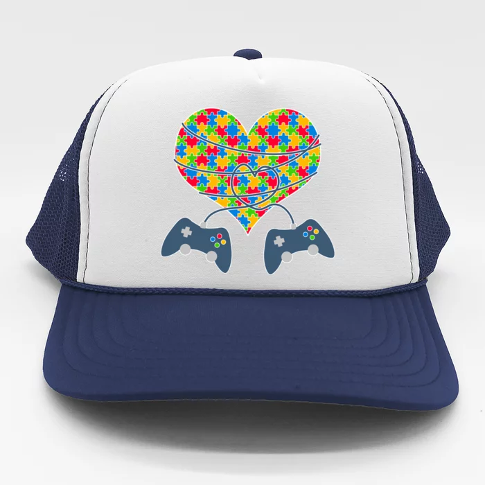 Autism Awareness Gamer Love Trucker Hat