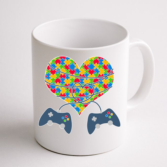 Autism Awareness Gamer Love Front & Back Coffee Mug