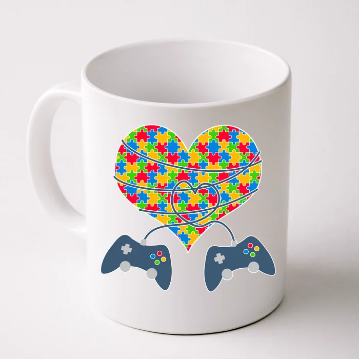 Autism Awareness Gamer Love Front & Back Coffee Mug