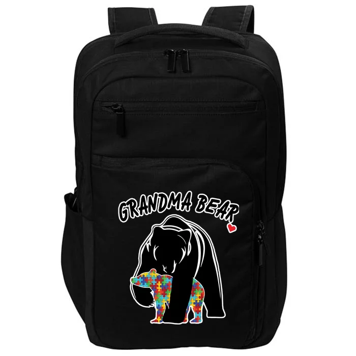 Autism Awareness Grandma Bear Impact Tech Backpack