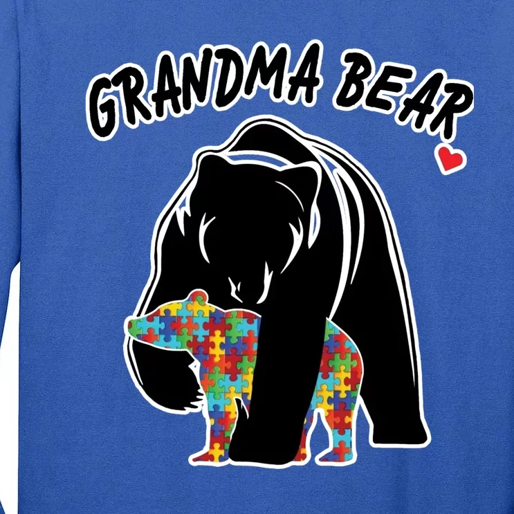 Autism Awareness Grandma Bear Tall Long Sleeve T-Shirt