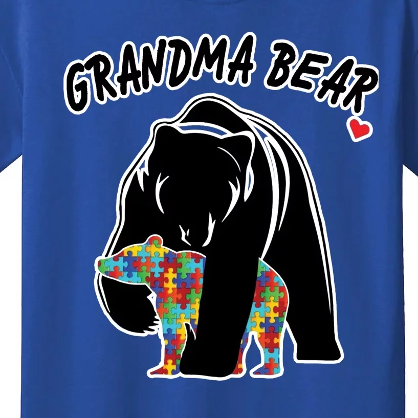 Autism Awareness Grandma Bear Kids T-Shirt