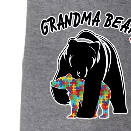 Autism Awareness Grandma Bear Doggie 3-End Fleece Hoodie