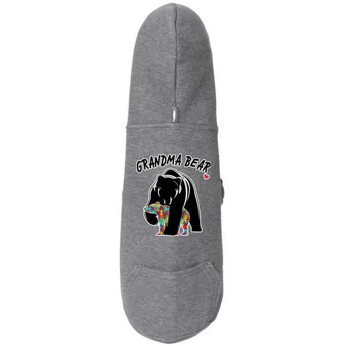 Autism Awareness Grandma Bear Doggie 3-End Fleece Hoodie