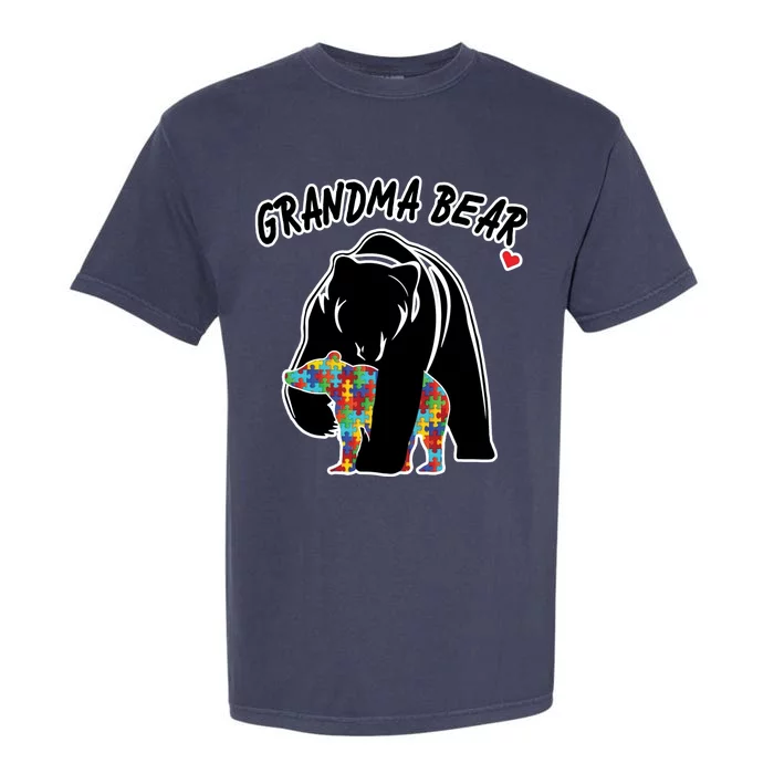 Autism Awareness Grandma Bear Garment-Dyed Heavyweight T-Shirt