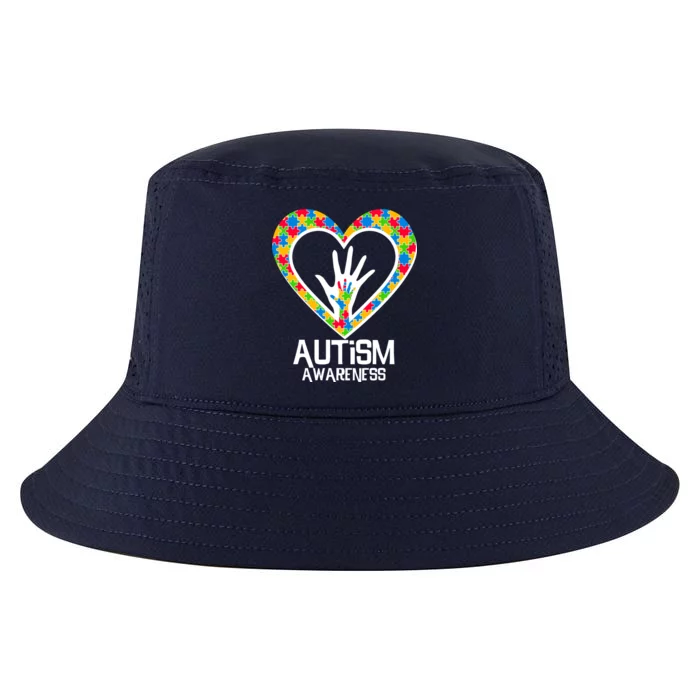 Autism Awareness Holding Hands Heart Puzzle Cool Comfort Performance Bucket Hat