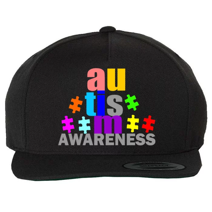 Autism Awareness Logo Wool Snapback Cap