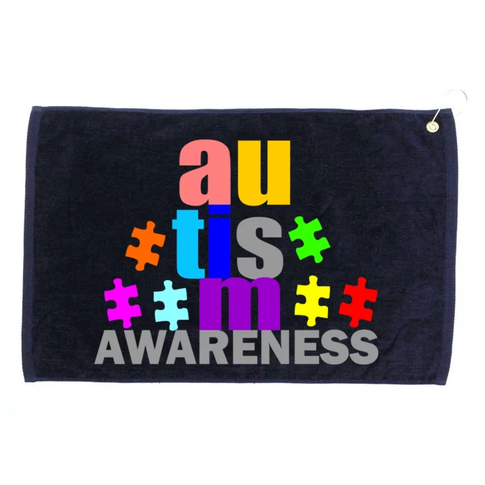 Autism Awareness Logo Grommeted Golf Towel