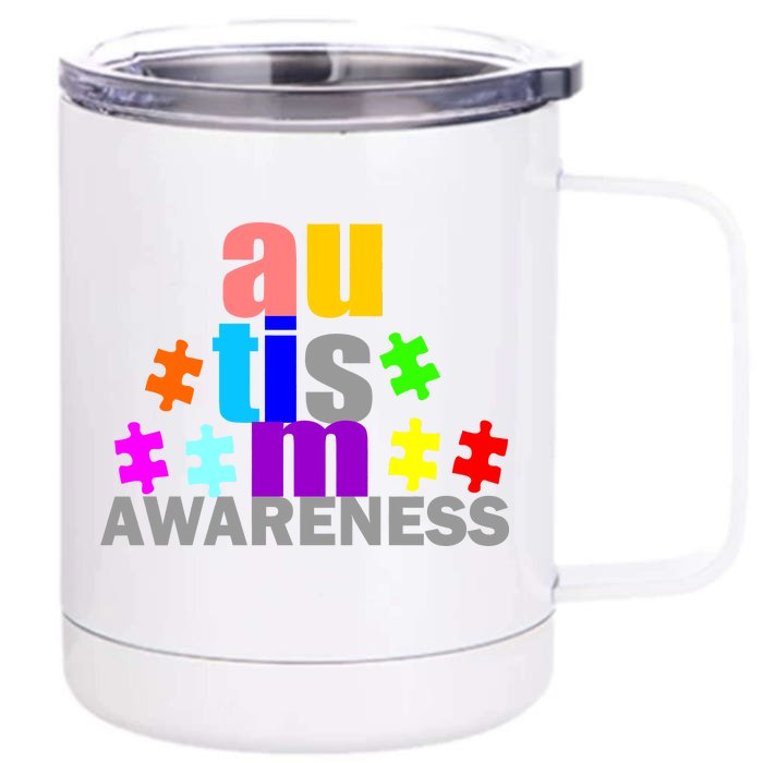 Autism Awareness Logo Front & Back 12oz Stainless Steel Tumbler Cup