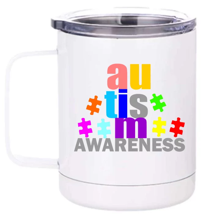 Autism Awareness Logo Front & Back 12oz Stainless Steel Tumbler Cup