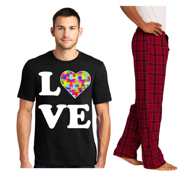 Autism Awareness Love Heart Puzzle Pieces Pajama Set