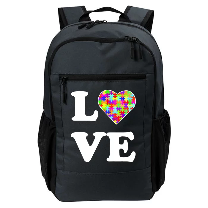 Autism Awareness Love Heart Puzzle Pieces Daily Commute Backpack