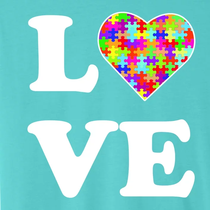 Autism Awareness Love Heart Puzzle Pieces ChromaSoft Performance T-Shirt