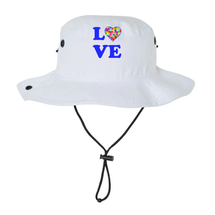 Autism Awareness Love Heart Puzzle Pieces Legacy Cool Fit Booney Bucket Hat