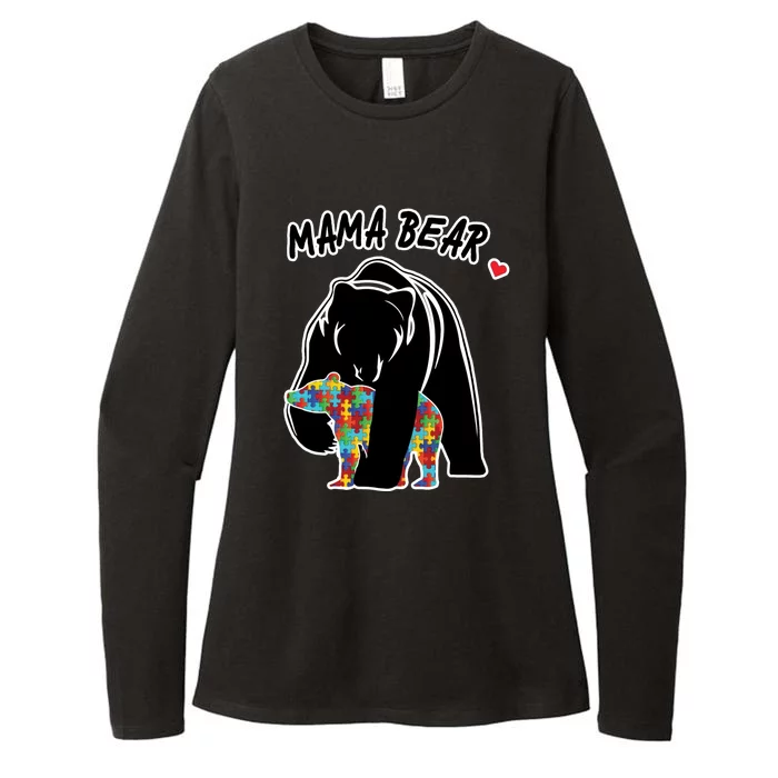 Autism Awareness Moma Bear Womens CVC Long Sleeve Shirt