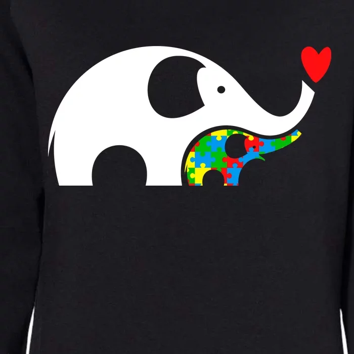 Autism Awareness Mother Baby Elephant Womens California Wash Sweatshirt