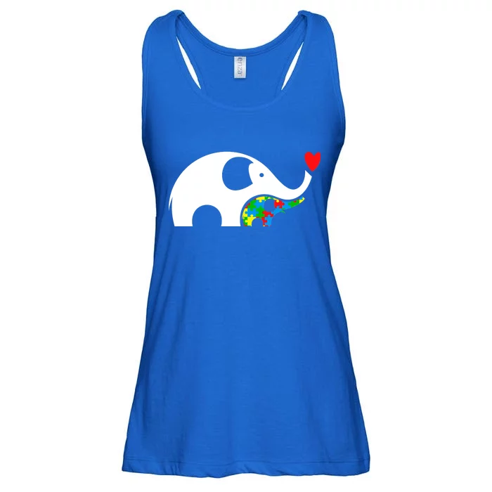 Autism Awareness Mother Baby Elephant Ladies Essential Flowy Tank