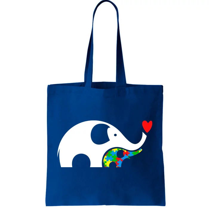 Autism Awareness Mother Baby Elephant Tote Bag