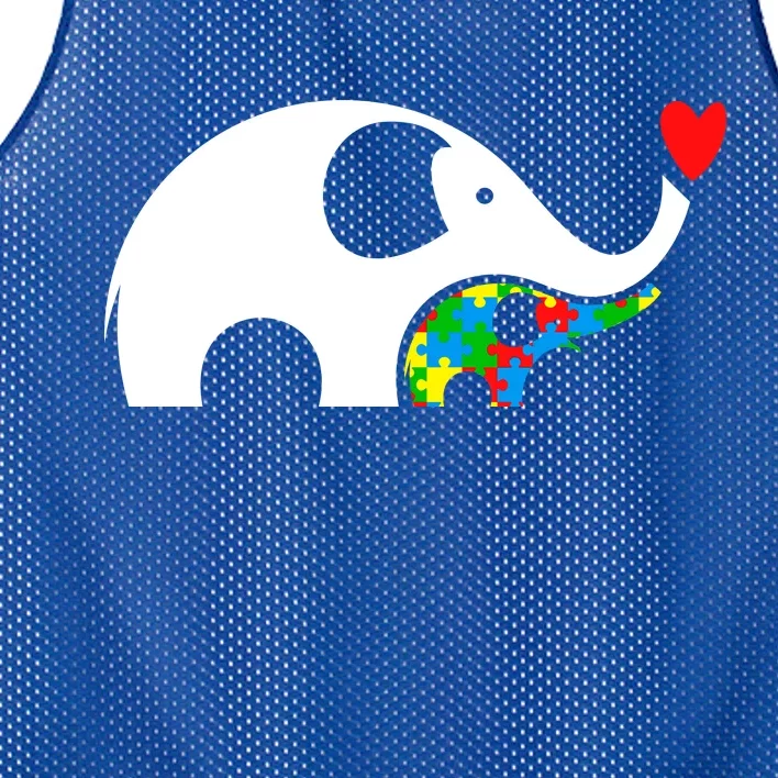 Autism Awareness Mother Baby Elephant Mesh Reversible Basketball Jersey Tank