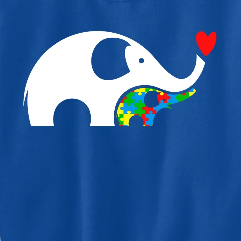 Autism Awareness Mother Baby Elephant Kids Sweatshirt