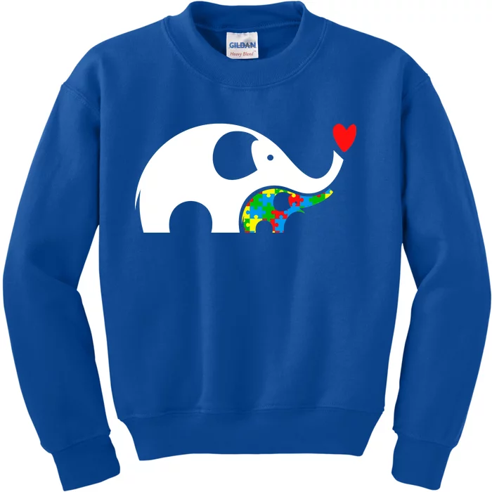 Autism Awareness Mother Baby Elephant Kids Sweatshirt