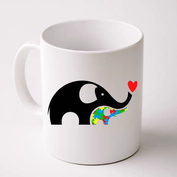 Autism Awareness Mother Baby Elephant Front & Back Coffee Mug